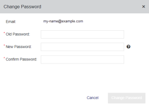 change password dialog box