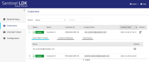 Image showing Customers page