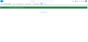 Setup Tab when record is created successfully in Salesforce