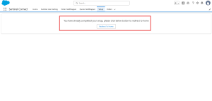 Setup Tab when already executed in Salesforce