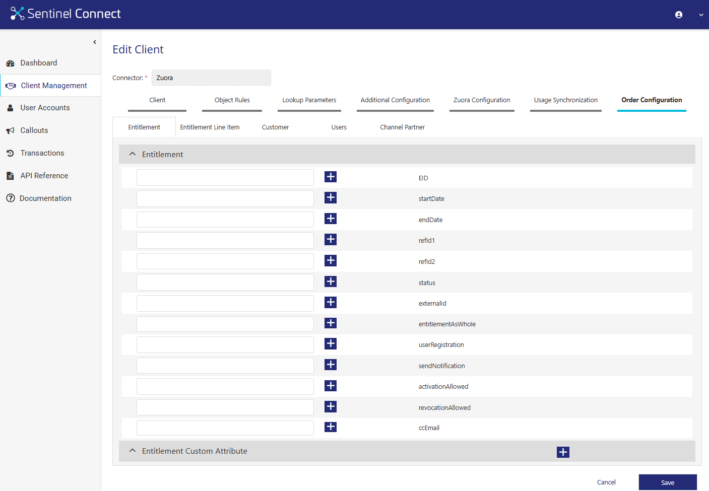 Zuora Order Configuration