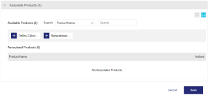Associate Products pane