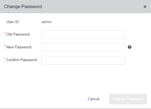 change password dialog box