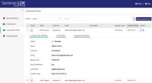 Image showing Licensed Users page