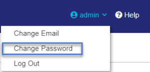 Change Password link in profile area
