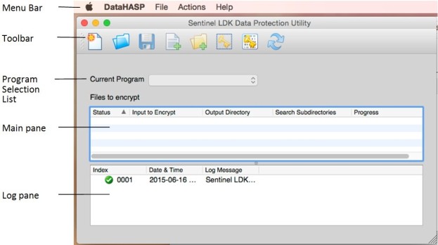 Data Protection Application Interface Data Protection Utility Window
